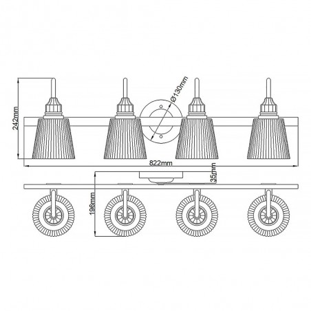 Bathroom's wall light Addison (4 lights)