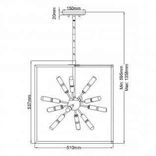 Lámpara de techo Aros (12 luces)