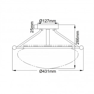 Plafón de techo Belle (3 luces)
