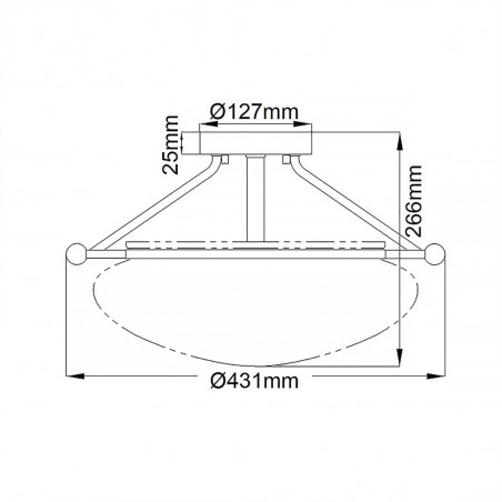 Ceiling Flush Light Belle (3 lights)