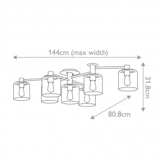 Ceiling Flush Light Axel (7 lights)