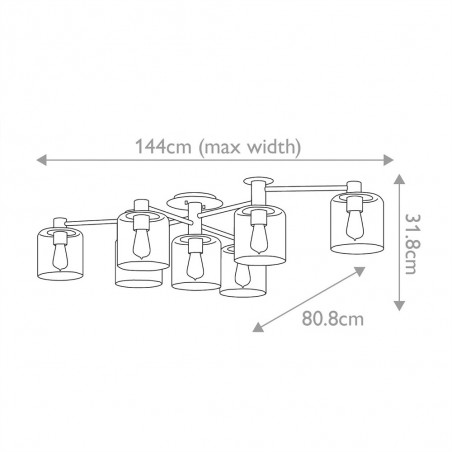 Ceiling Flush Light Axel (7 lights)
