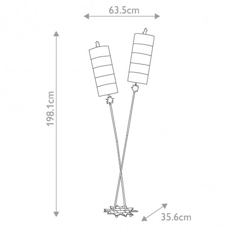 Floor lamp NETTLE LUXE (2 lights)