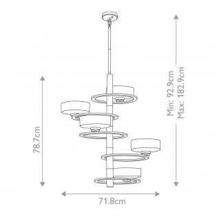 Lámpara de techo Aleeka (5 luces)