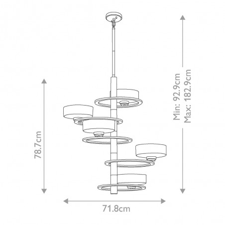 Lámpara de techo Aleeka (5 luces)