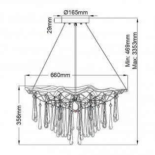 Lámpara colgante Laguna (4 luces)