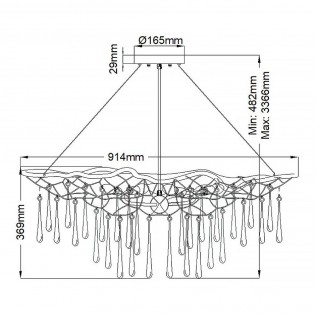 Lámpara colgante Laguna (6 luces)