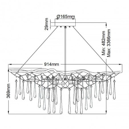 Lámpara colgante Laguna (6 luces)