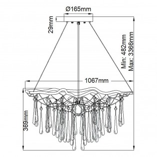 Lámpara colgante Laguna (8 luces)