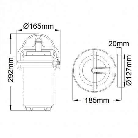 Aplique de pared de exterior Andover