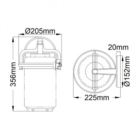 Aplique de pared de exterior Andover