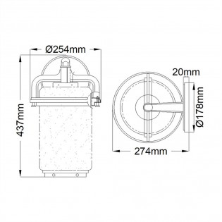 Aplique de pared de exterior Andover