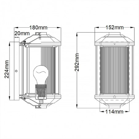 Aplique de pared de exterior Castelle S