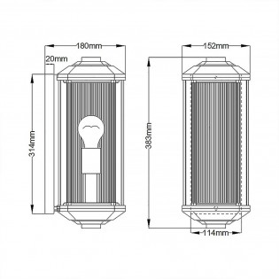 Aplique de pared de exterior Castelle M