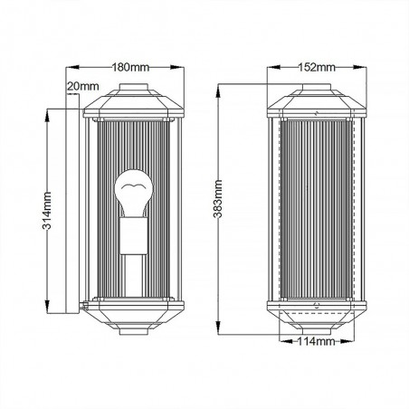 Aplique de pared de exterior Castelle M