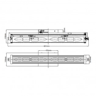 Aplique de pared para baños Azores (4 luces)