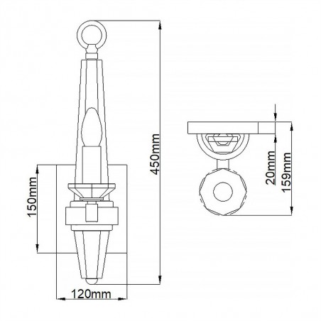 Aplique de pared Ascher