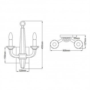 Wall Lamp Ascher (2 lights)