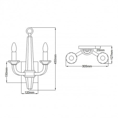 Wall Lamp Ascher (2 lights)