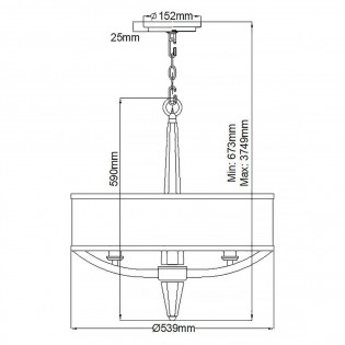 Lámpara de techo Ascher (3 luces)