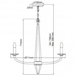 Chandelier Ascher (6 lights)