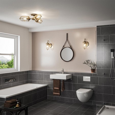 Plafón de techo para baños Urban Restoration (3 luces)