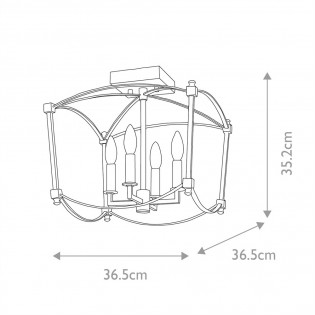 Ceiling Flush Light Thayer (4 lights)