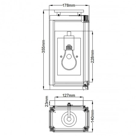 Aplique de pared de exterior Sutcliffe