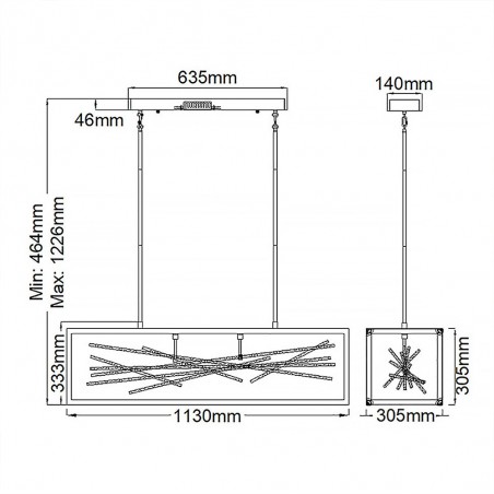 LED Pendant Lamp Styx (55W)