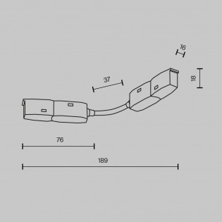 Conector flexible para carril magnético Exility 50