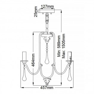 Chandelier Karlee (3 lights)