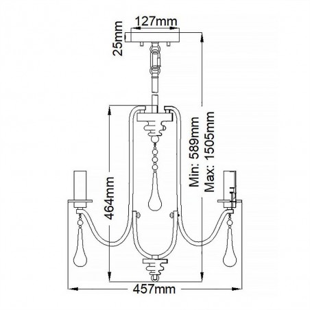 Chandelier Karlee (3 lights)