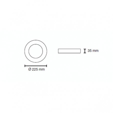 Downlight LED Redondo 20W superficie (blanco) - Wonderlamp