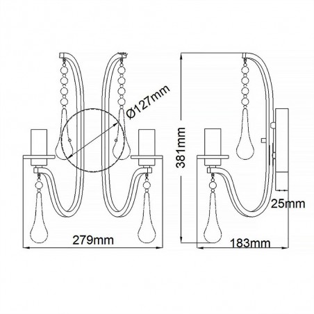 Wall Lamp Karlee (2 lights)