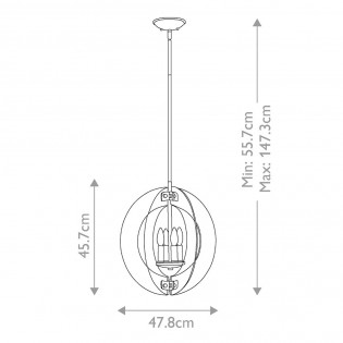 Lámpara colgante Solstice (4 luces)