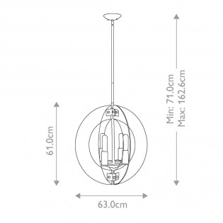 Pendant lamp Solstice II (4 lights)