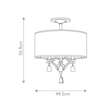 Plafón de techo Mime (3 luces)