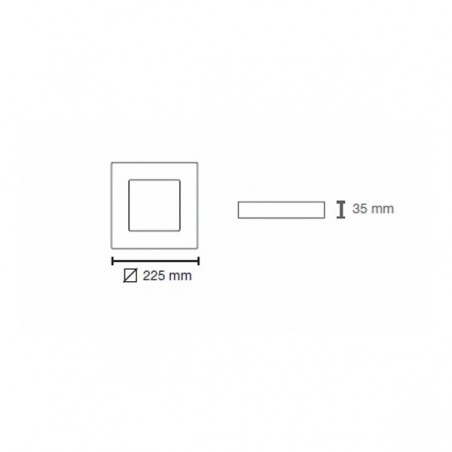 Downlight LED Cuadrado 20W superficie (blanco) - Wonderlamp