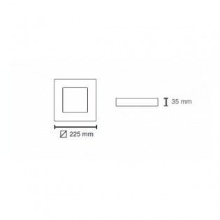 Downlight LED Cuadrado 20W superficie (blanco) - Wonderlamp