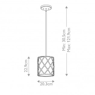 Pendant lamp Brown Lattice S