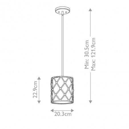 Pendant lamp Brown Lattice S