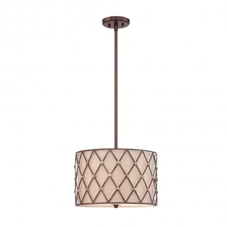 Lámpara colgante Brown Lattice M (3 luces)
