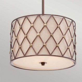 Lámpara colgante Brown Lattice M (3 luces)