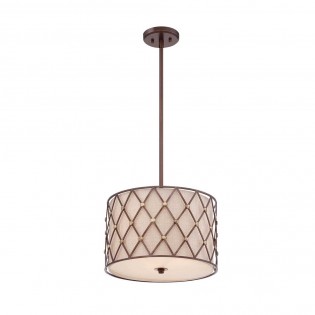 Pendant lamp Brown Lattice...