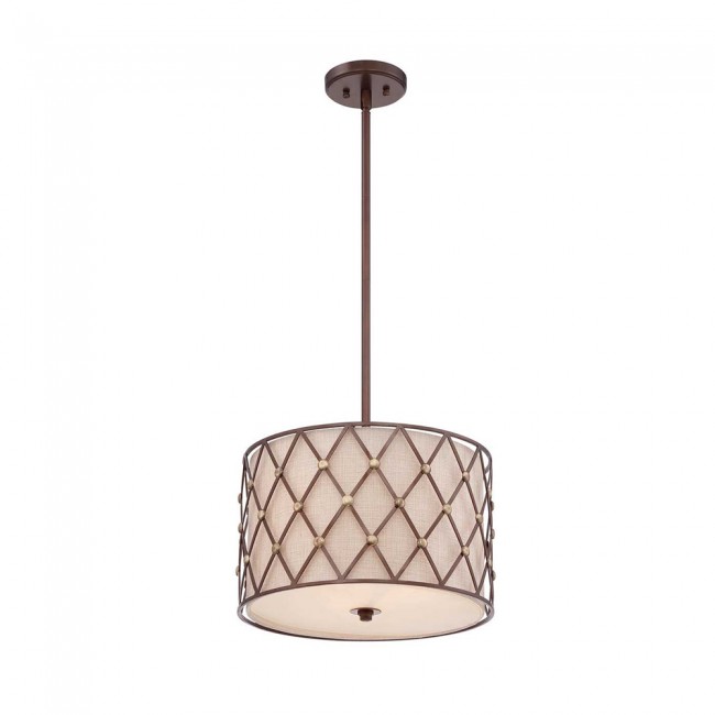 Pendant lamp Brown Lattice M (3 lights)