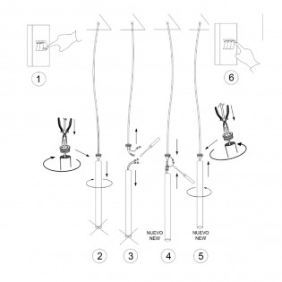 Replacement tube for ceiling lamp Varas