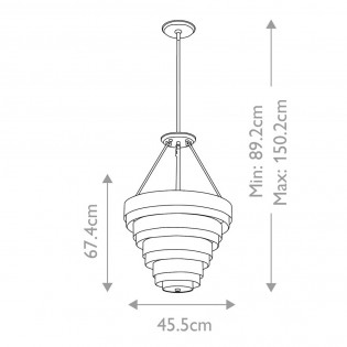 Lámpara colgante Echelon (4 luces)