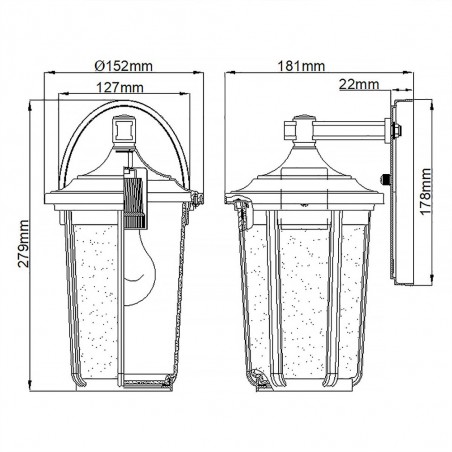 Outdoor Wall Lamp Fairfield M