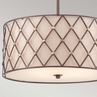 Lámpara colgante Brown Lattice L (4 luces)