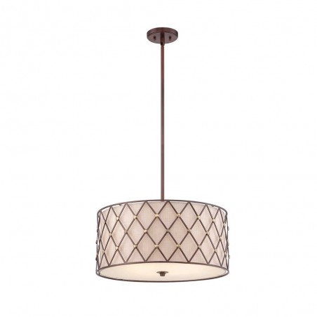 Lámpara colgante Brown Lattice L (4 luces)